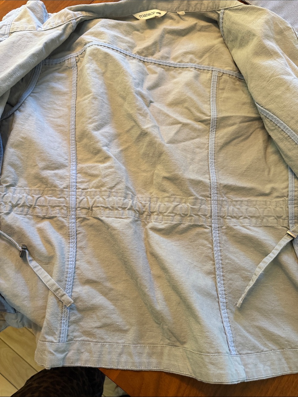 Toad&Co Pale Blue Button-Front Utility Jacket - Picture 3 of 7
